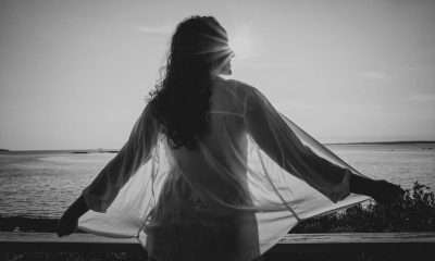 Woman seen from behind