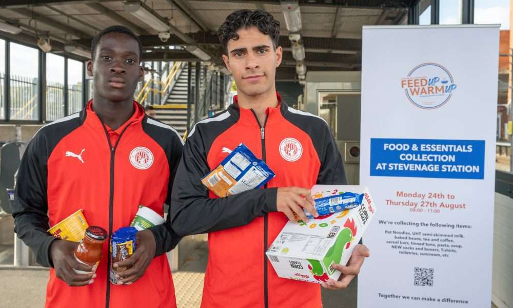 Great Northern joins Stevenage FC players to support town’s homeless